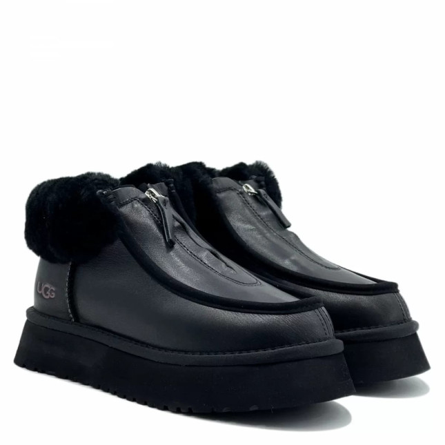 UGG Funkette Platform Leather Black