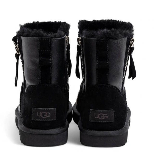 UGG Mens Classic Mini Double Zip Metallic Black