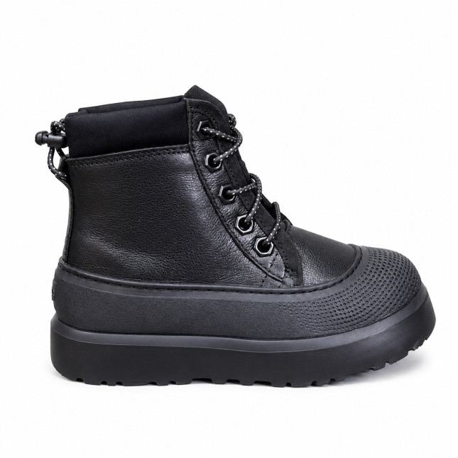UGG Kids Neumel Hybrid Leather Black UGG Kids Neumel Hybrid Leather Black