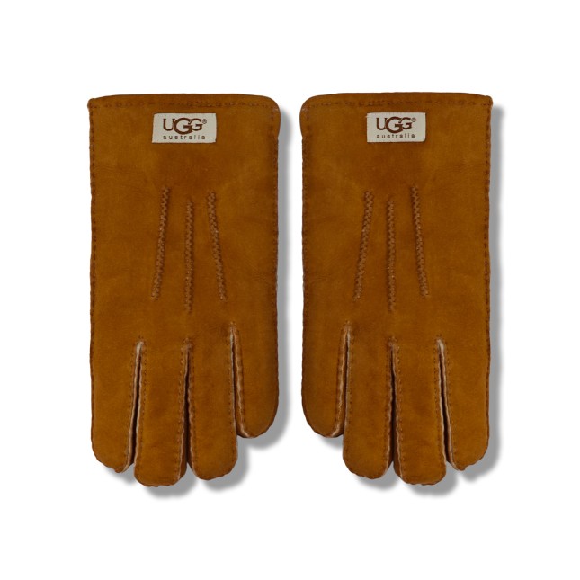 UGG Перчатки Замшевые Женские Коричневые