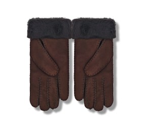 UGG Перчатки Замшевые Женские Шоколадные