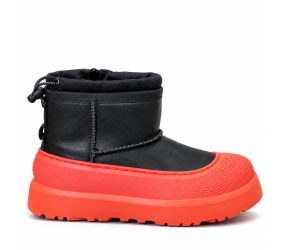 UGG Kids Mini Weather Hybrid Leather Black Orange