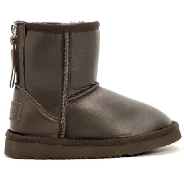 UGG Kids Zip Metallic Chocolate
