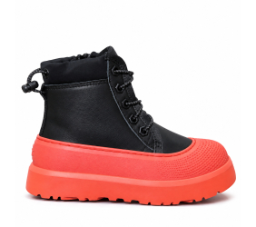 UGG Kids Neumel Hybrid Leather Black Orange