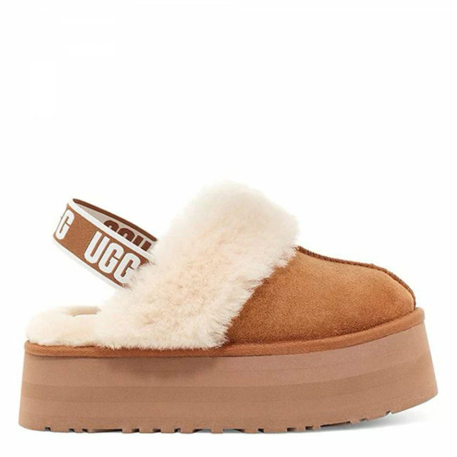 UGG Funkette Suede Platform Chestnut