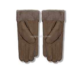 UGG Перчатки Замшевые Женские Коричневые