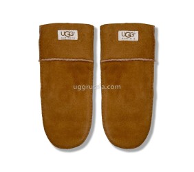 UGG Варежки Замшевые Женские Коричневые