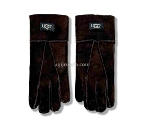 UGG Перчатки Замшевые Женские Коричневые