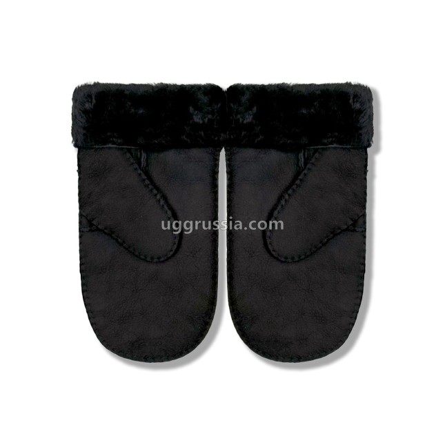 UGG Варежки Замшевые Женские Черные