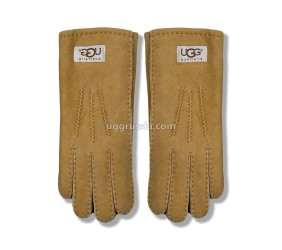 UGG Перчатки Замшевые Женские Коричневые