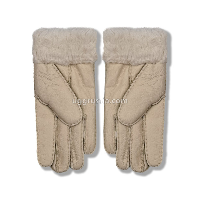 UGG Перчатки Кожаные Женские Серые