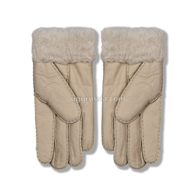 UGG Перчатки Кожаные Женские Серые