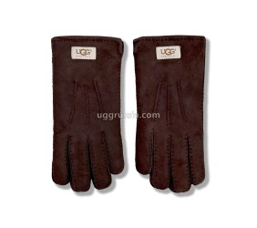 UGG Перчатки Замшевые Женские Коричневые