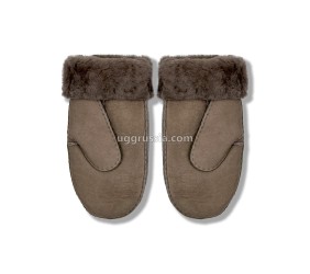 UGG Варежки Замшевые Женские Серые