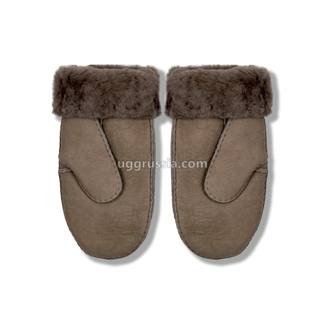 UGG Варежки Замшевые Женские Серые