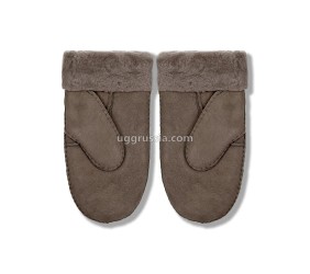 UGG Варежки Кожаные Женские Серые