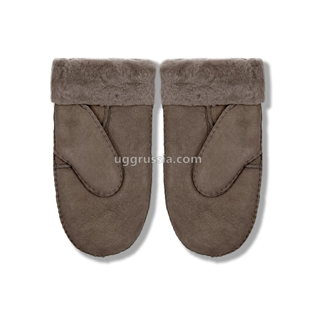 UGG Варежки Кожаные Женские Серые