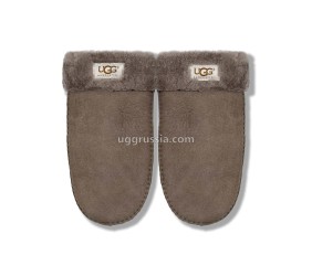 UGG Варежки Кожаные Женские Серые