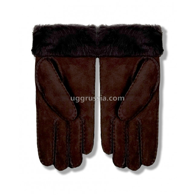 UGG Перчатки Замшевые Женские Коричнеые
