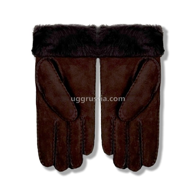 UGG Перчатки Замшевые Женские Коричневые