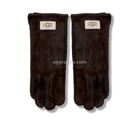 UGG Перчатки Замшевые Женские Коричневые