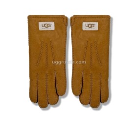 UGG Перчатки Замшевые Женские Коричневые