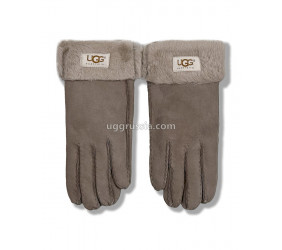 UGG Перчатки Замшевые Женские Серые