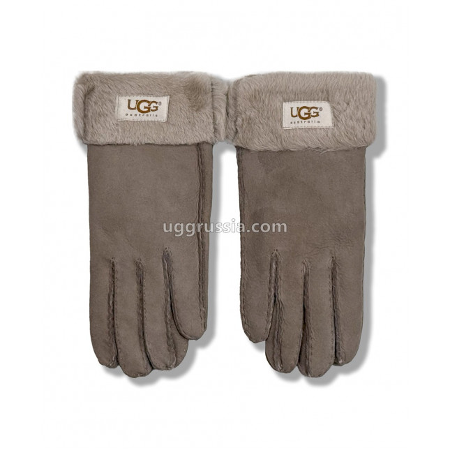 UGG Перчатки Замшевые Женские Серые