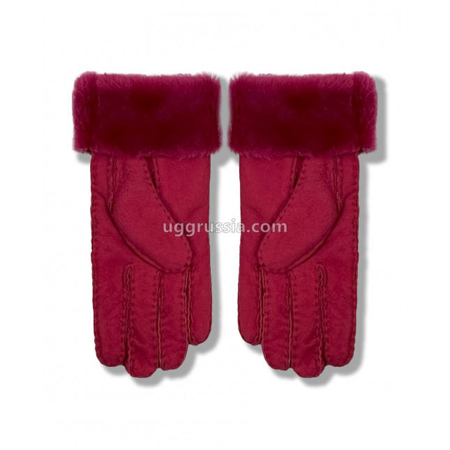 UGG Перчатки Замшевые Женские Розовые