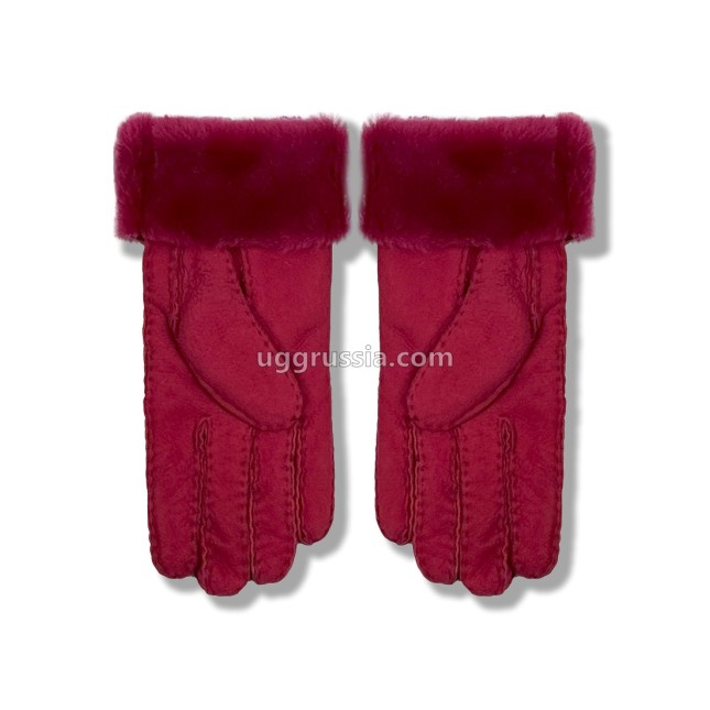 UGG Перчатки Замшевые Женские Розовые