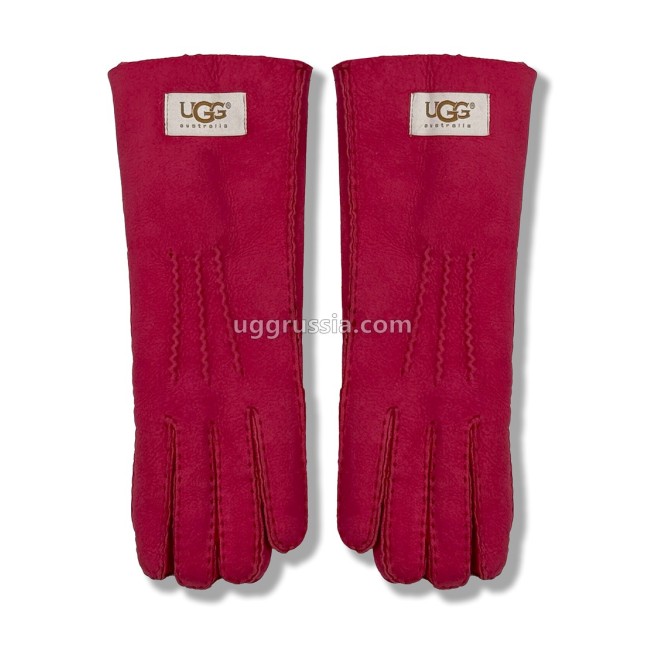 UGG Перчатки Замшевые Женские Розовые