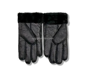 UGG Перчатки Кожаные Мужские Черные