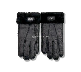 UGG Перчатки Кожаные Мужские Черные