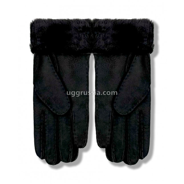 UGG Перчатки Замшевые Мужские Черные