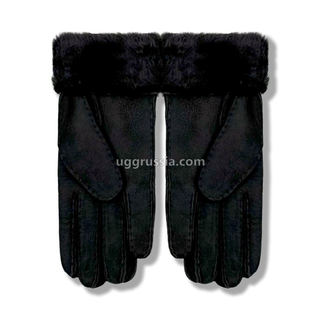 UGG Перчатки Замшевые Мужские Черные
