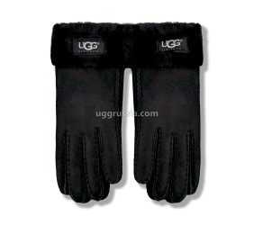 UGG Перчатки Замшевые Мужские Черные