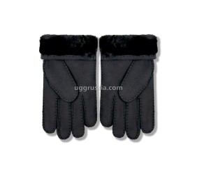 UGG Перчатки Кожаные Мужские Черные