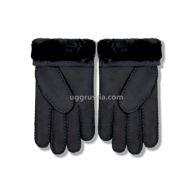 UGG Перчатки Кожаные Мужские Черные