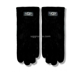 UGG Перчатки Замшевые Мужские Черные