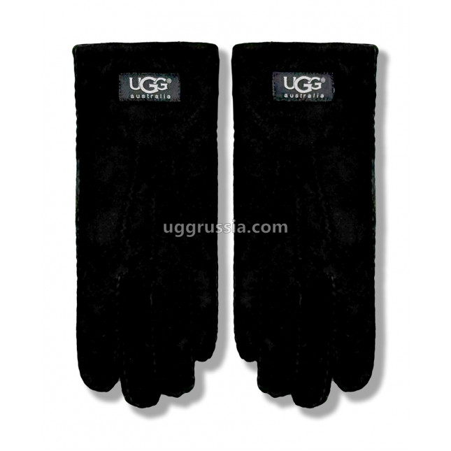 UGG Перчатки Замшевые Мужские Черные