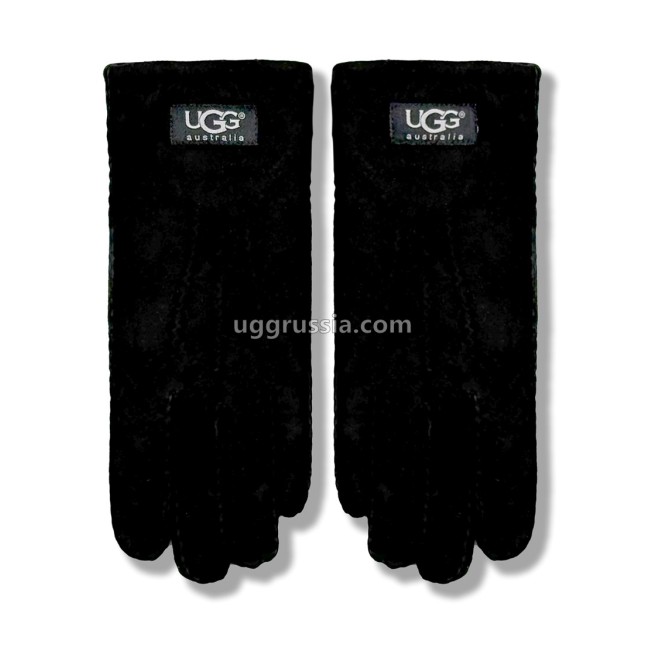 UGG Перчатки Замшевые Мужские Черные
