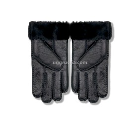 UGG Перчатки Кожаные Мужские Черные