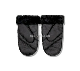 UGG Варежки Кожаные Мужские Черные
