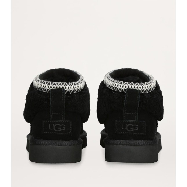 UGG Ultra Mini Lack Maxi Curly Boot Black
