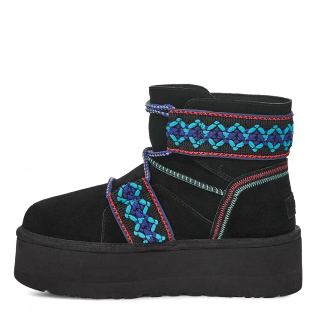 UGG Classic Mini II Braid Platform Black
