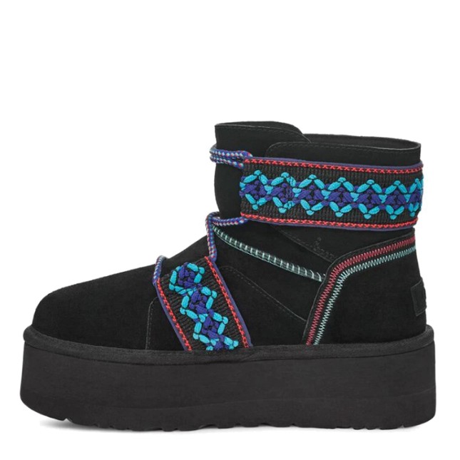 UGG Classic Mini II Braid Platform Black