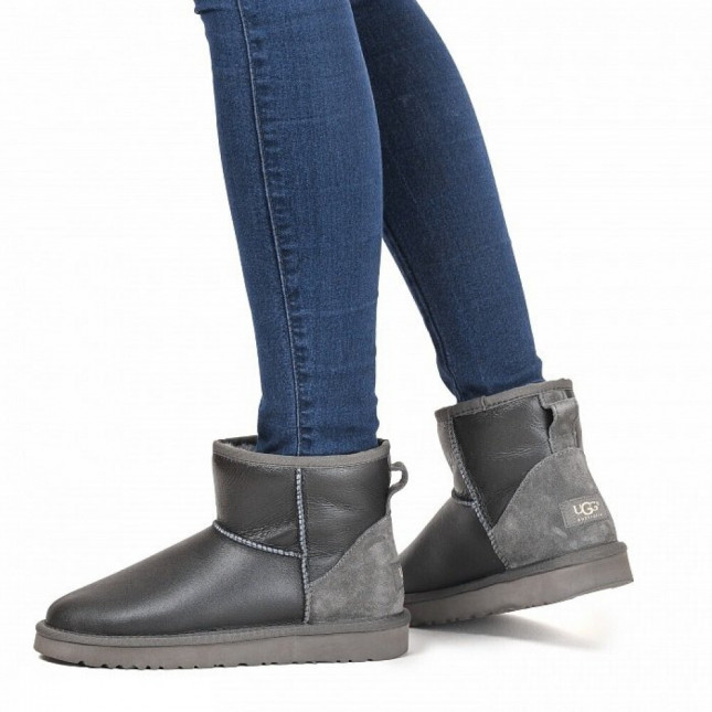 UGG Classic Mini Metallic Grey