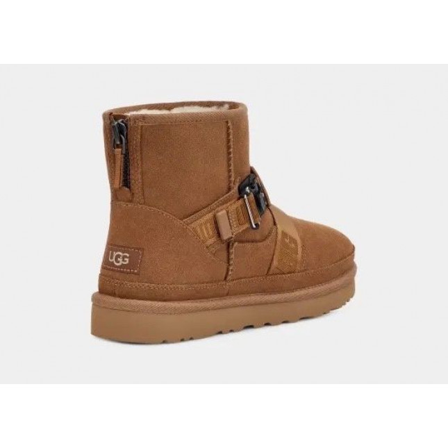 UGG Mens Classic Mini Quickclick Boot Chestnut