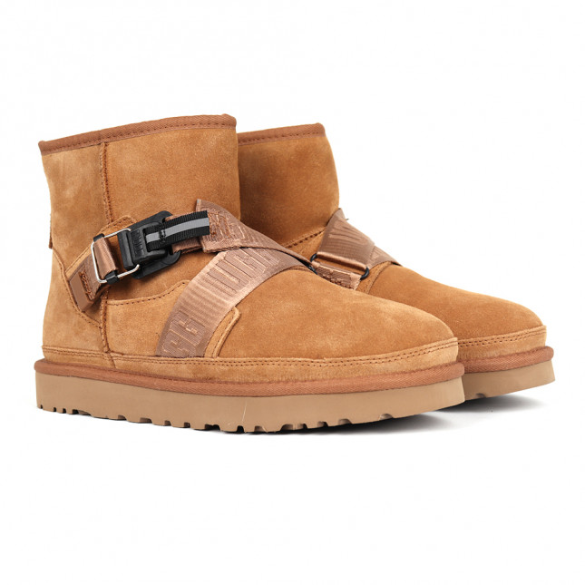 UGG Mens Classic Mini Quickclick Boot Chestnut