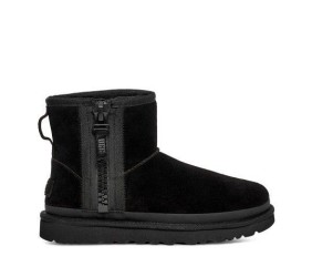 UGG Classic Mini Zipper Tape Logo Boot Black
